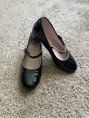 Girls shoeslocker  Black Patent Mary Jane Flats with Buckle ballerina size 3